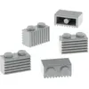 5x Lego brique de construction modifiée 1x2 nouveau-gris clair rainure...