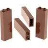 4x Lego brique de construction 1x2x5 rouge marron pilier support picot...