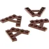 4x Lego Cale construction plaque modifiée 1x4 rouge brun oblique A for...