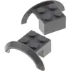 2x Lego Passage de roue 4x2 1/2 x1 nouveau-gris foncé Aile Garde-boue ...