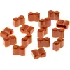 15x Lego brique de construction modifiée 1x2x1 orange foncé palissade ...