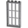 1x Lego fenêtre cadre 1x4x6 nouveau-gris foncé grille nouveau-gris cla...