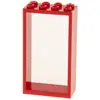 1x Lego cadre de porte 2x4x6 rouge vitre transparent blanc panneau de ...