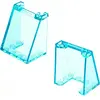 2x Lego Pare-brise 3x4x4 transparent bleu clair inversé fenêtre 72475