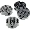 4x Lego brique ronde 4x4x1 nouveau-gris foncé 4 trous de broche trou d...