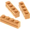 3x Lego brique de construction modifiée 1x4x1 nougat clair brique maço...