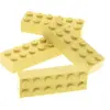 4x Lego Bau Stein 2x6x1 beige Basic Steine 79003 4143256 44237 2456