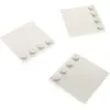 3x Lego carreau modifié 4x4 blanc picots sur le bord plaque Star Wars ...