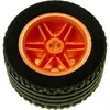 1x Lego Technic Rad 43.2x22 ZR schwarz Felge 30.4x20 orange 44309 5614...