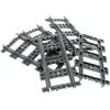 5x Lego Rail de chemin de fer droit nouveau-gris foncé Train Voie 6005...