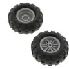2x Lego Technic Roue 56x26 noir Jante 30.4x20 nouveau-gris clair 55976...