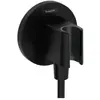 Hansgrohe Fixfit - Coude de raccordement avec support, noir mat 26888670