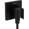Support pommeau de douche avec raccordement Fixfit E noir mat Hansgrohe