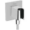 Support pommeau de douche avec raccordement HANSGROHE Fixfit E chromé