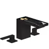 hansgrohe AXOR MyEdition 47072 Mitigeur de lavabo 3 trous avec bonde Push-Open, sans plaque, saillie 150 mm, couleur : noir mat