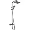 Colonne de douche thermostatique Vernis Shape 230 noir mat Hansgrohe