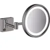 Miroir de rasage avec éclairage LED HANSGROHE AddStoris chromé brossé