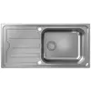 Evier 1 cuve avec égoutoir HANSGROHE S44 inox