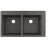 Evier encastré - HANSGROHE - 370/370 - 2 bacs - Gris pierre - SilicaTec