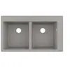 Évier encastré - HANSGROHE - 370/370 - SilicaTec - 2 cuves - Gris béton