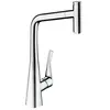 hansgrohe Metris Select M71 Mitigeur de cuisine pivotant, avec douchet...