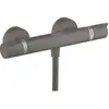 Hansgrohe Mitigeur douche thermostatique Ecostat Comfort noir chromé brossé TU