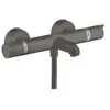 Hansgrohe Mitigeur bain douche thermostatique Ecostat Comfort noir chromé brossé