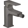 Mitigeur bidet Hansgrohe Metropol poignée manette, Noir Chromé brossé