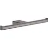 Porte-papier double 300 mm noir chromé brossé AddStoris - Hansgrohe