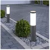 Etc-shop - Lot de 2 lampadaires d'extérieur led sur pied d'allée de jardin éclairage de terrasse en inox anthracite