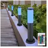4x RGB LED lampadaires extérieurs anthracite TÉLÉCOMMANDE lampes de so...
