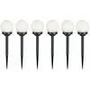 6x led lampes à boule solaire éclairage de jardin terrasses extérieure...