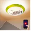 Plafonnier pour chambre d'enfant motif Zebra Alexa Google App dans un ensemble comprenant des ampoules led Smart Home rgb