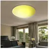 ETC-SHOP Plafonnier design en verre jaune éclairage lampe spot ronde d...