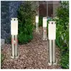 Lot de 4 lampadaires d'extérieur éclairage chemin lampadaires inox dét...