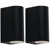 Lampe d'extérieur Up & Down noire applique de façade applique murale e...
