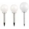 Etc-shop - 3x led lampes à prises solaires boule de jardin lumières te...