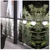 Ensemble de 8 lumières de clôture extérieure solaire de lampe de jardi...