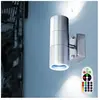 Lampe murale façade télécommande UP DOWN lumière en acier inoxydable d...