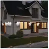 Lot de 6 appliques murales led alu lanternes style campagnard éclairag...
