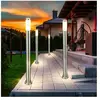 Lot de 4 lampadaires design extérieur IP44 lampadaires inox spots E27