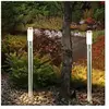Lot de 2 lampadaires extérieurs, détecteurs de mouvement, 2x prises, é...
