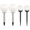 Ensemble de 4 lampes solaires extérieures à led éclairage de jardin bo...