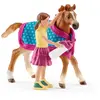 schleich® Figurine poulain avec couverture Horse Club 42361