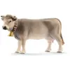 schleich 13874 Vache Braunvieh, dès 3 ans, FARM WORLD - figurine, 4 x 13 x 8 cm
