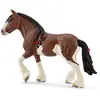 Schleich 13809 Jument Clydesdale, dès 3 ans, Farm World - figurine, 15,9 x 4,9 x 12 cm