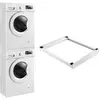 [en.casa] Kit de Superposition pour Lave-Linge Sèche-Linge Standard 60 cm Blanc