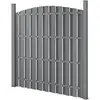 NEU.HAUS Neu.holz - Clôture en Plein Cintre wpc Gris 185 x 193 cm [ ]