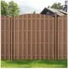 NEU.HAUS [neu.holz] Clôture en Plein Cintre Brise Vue Brise Vent Bois Composite WPC Brun 185 x 193 cm
