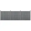 NEU.HAUS [neu.holz] Kit de 3 Clôtures Barrière Brise Vue Brise Vent Bois Composite (WPC) Gris 185 x 562 cm